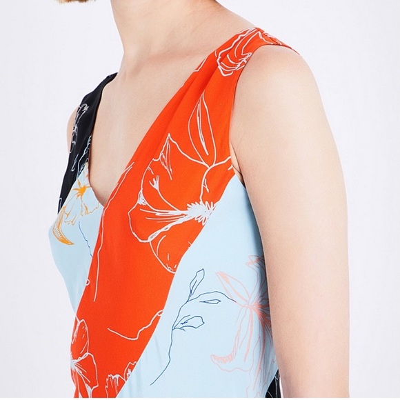 Diane Von Furstenberg Silk Fenelon Printed Bias Midi Dress - Picture 3 of 14